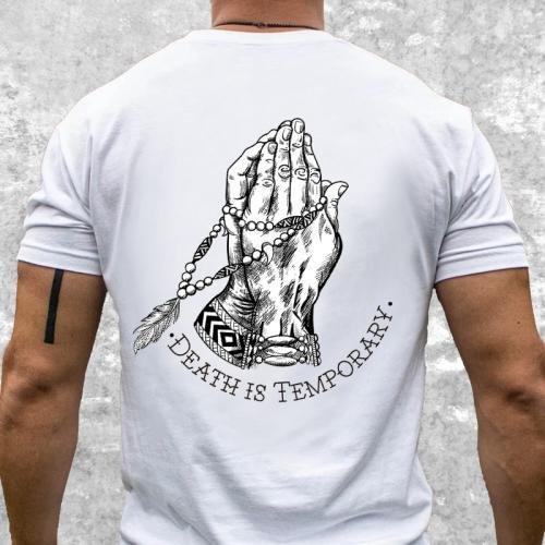 Palm print short sleeve t-shirt