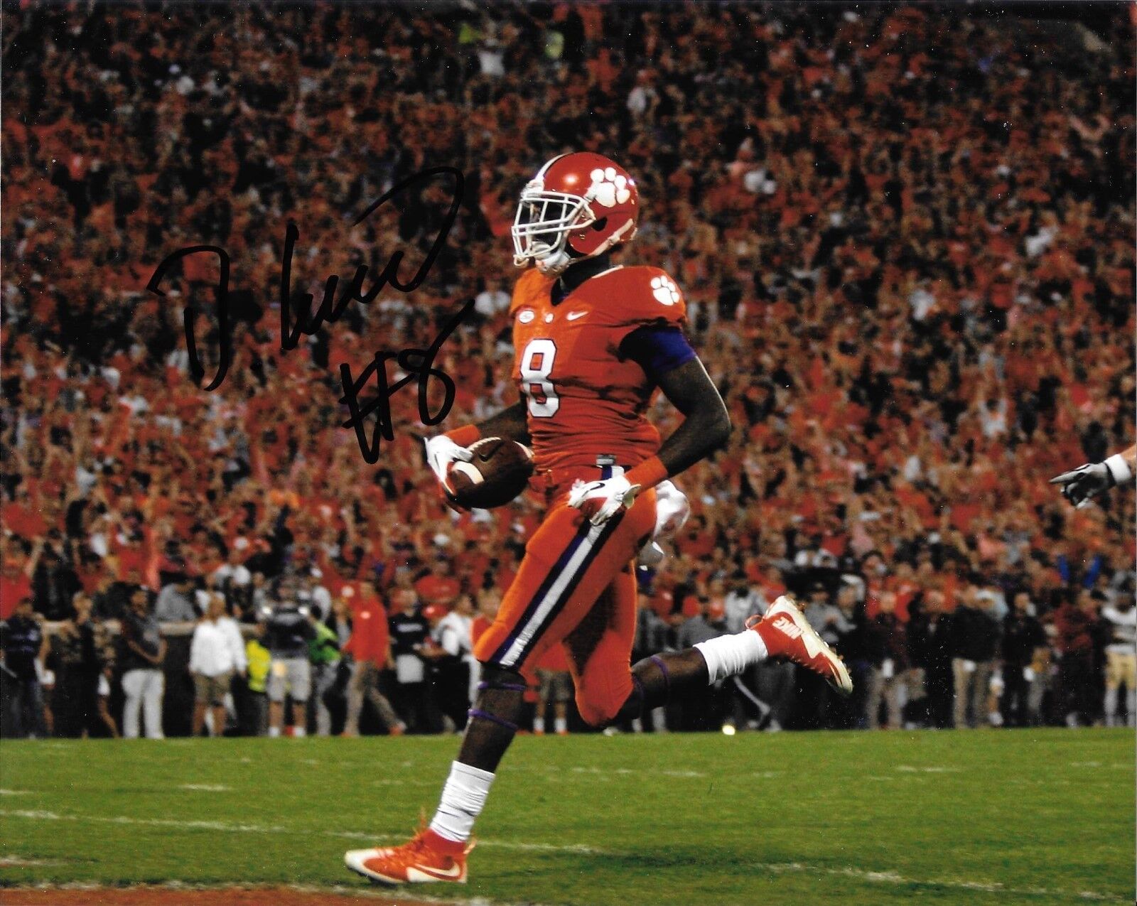 DEON CAIN HAND SIGNED CLEMSON TIGERS 8X10 Photo Poster painting W/COA