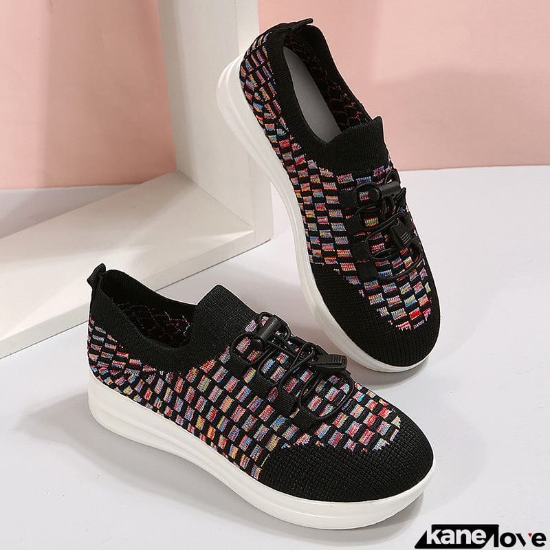 Women's Sports Breathable High Elasticity Mesh Slip-on Running Shoes