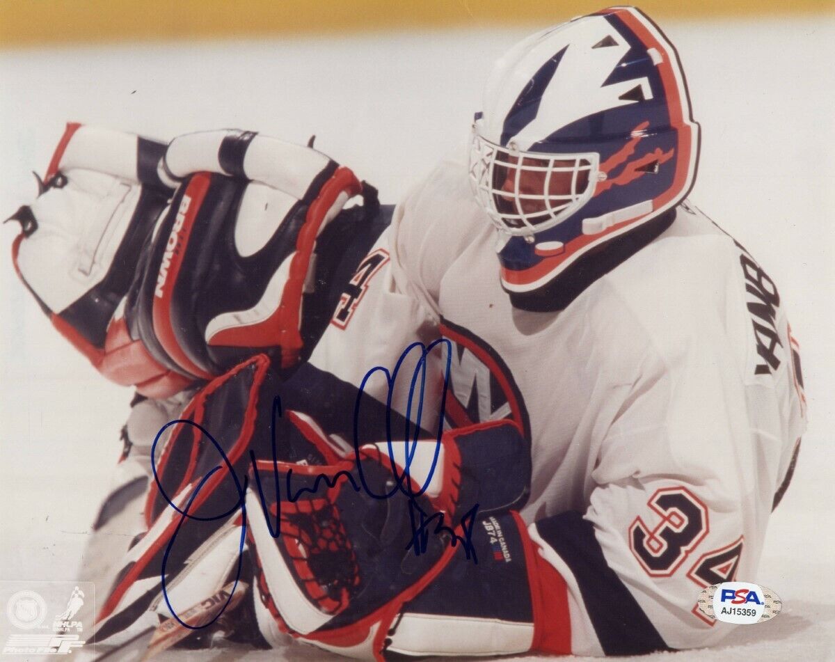 John Vanbiesbrouck Signed Autographed 8X10 Photo Poster painting New York Islanders PSA AJ15359