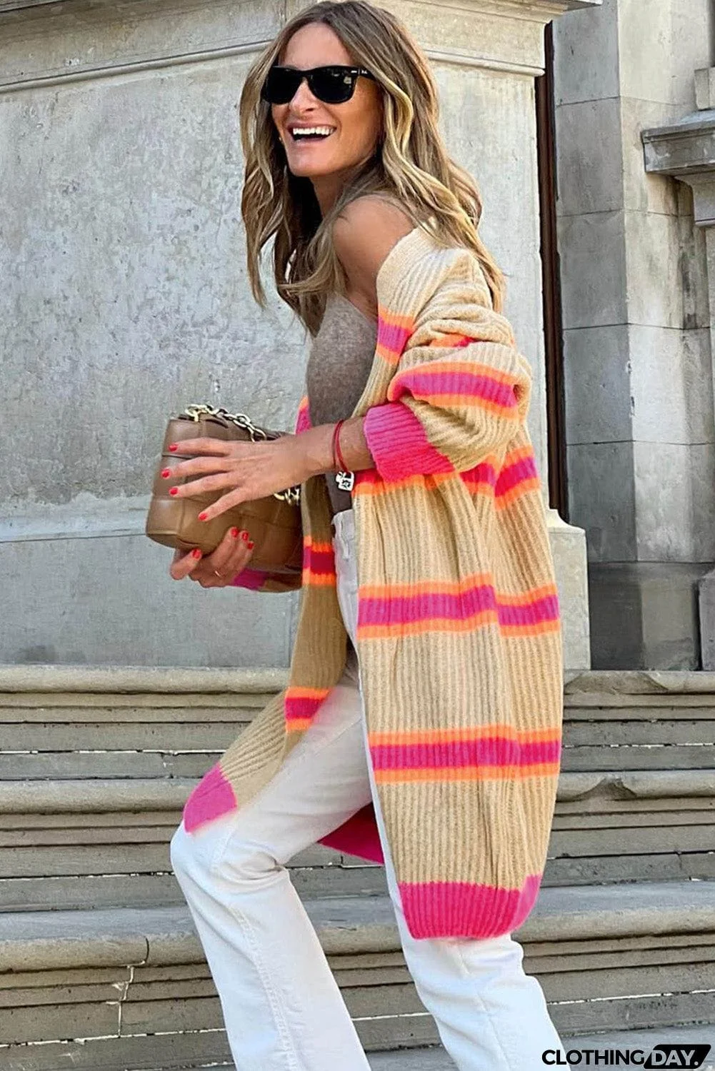 Ribbed Long Sleeve Cardigan
