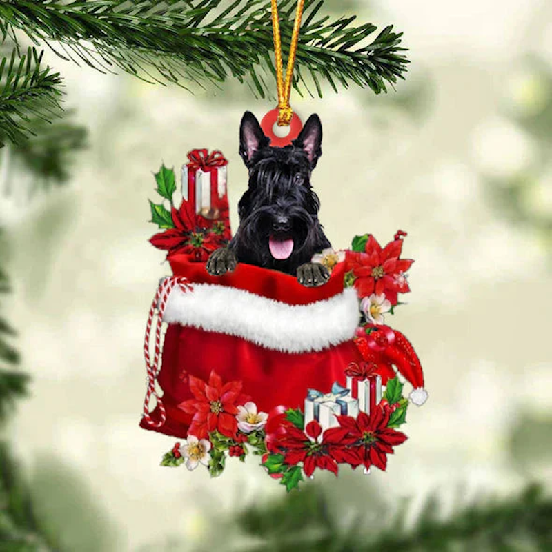 VigorDaily Scottish Terrier In Gift Bag Christmas Ornament GB111