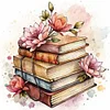 (Multi-Style) Flowers And Books-11CT Stamped Cross Stitch 40*40cm/15.75*15.75in