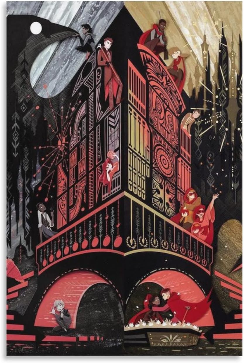 Six of Crows Black and Red ArtPoster for Bedroom Posters Posters for Room Aesthetic Wide Wall Hanging for Bedroom Living Anime Poster 20x30inch(50x75cm) Unframe-Style