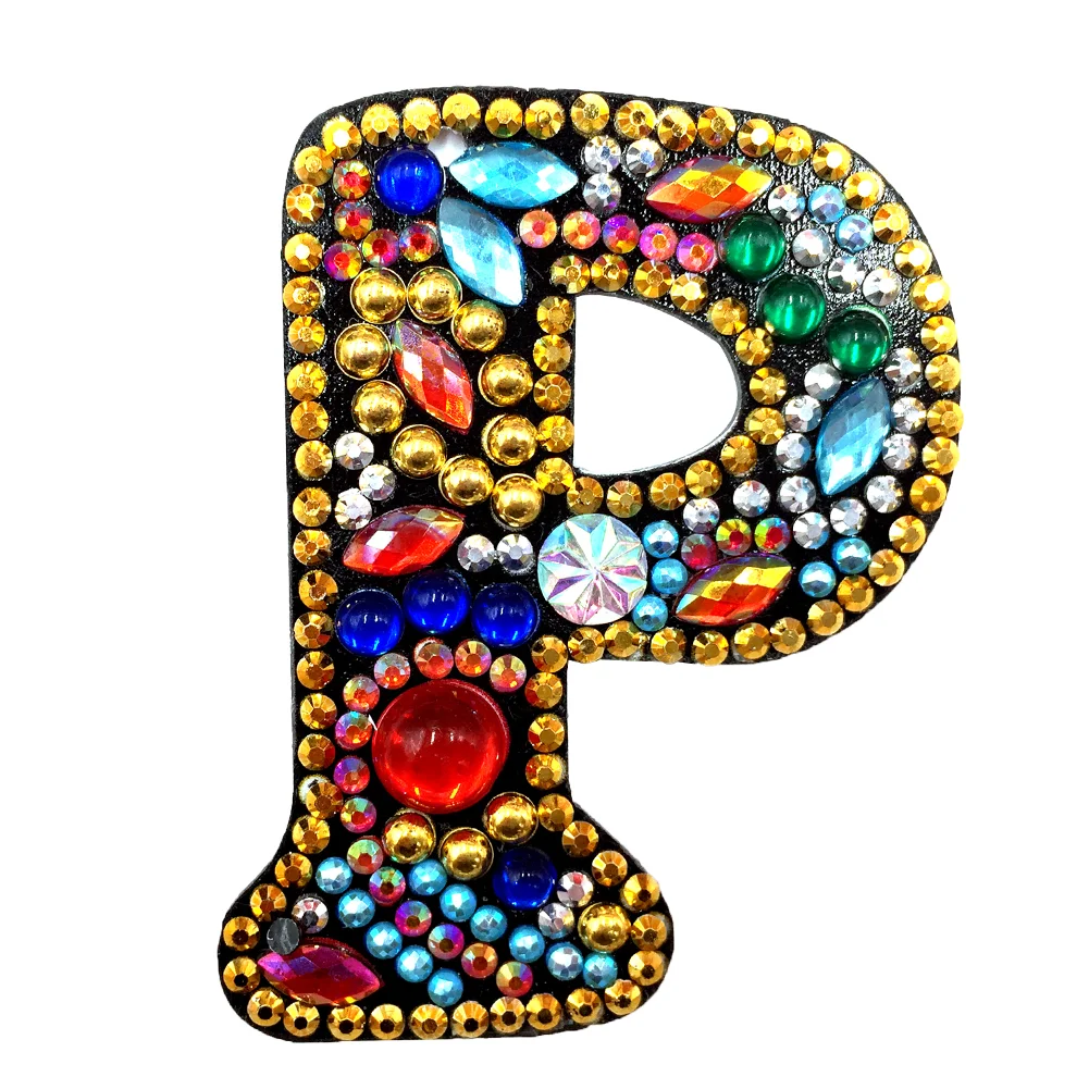 DIY Alphabet Key Chain Diamond Painting Letters Women Bag Keyring Pendant Gift(A-Z)