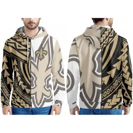 Men's New Orleans Saints Black/Gold  Pullover Hoodie