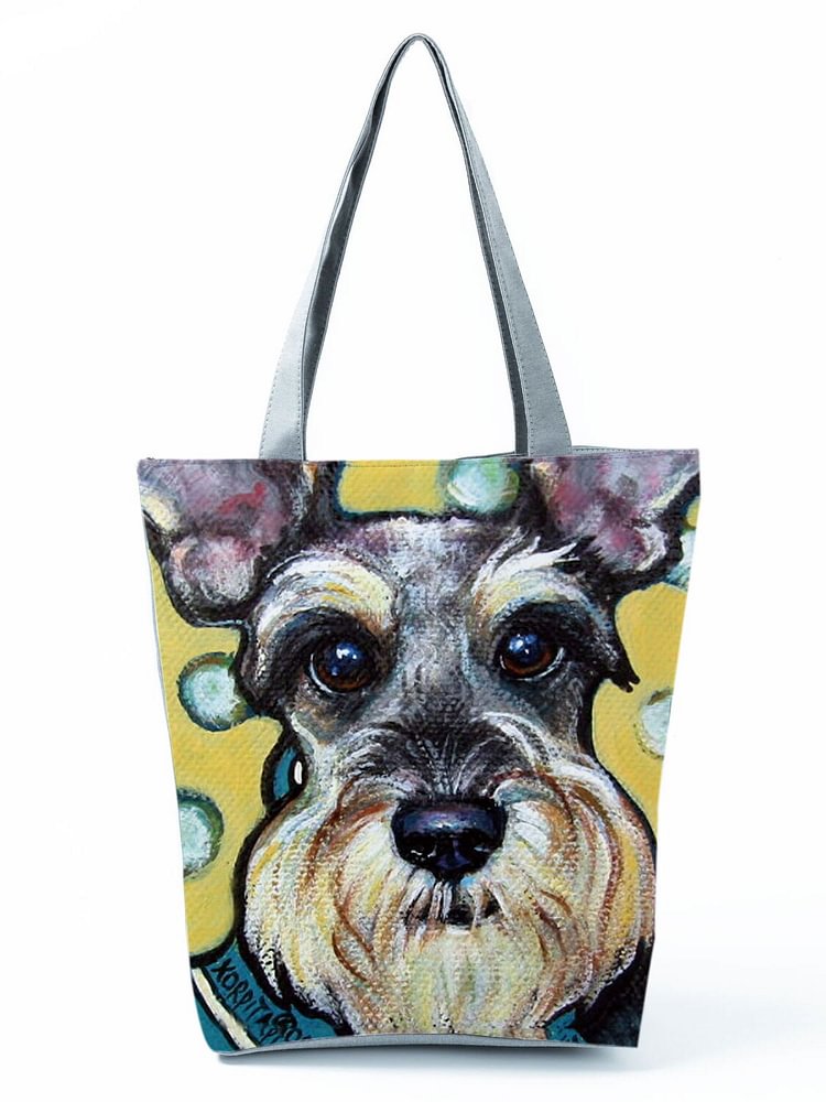【Limited Stock Sale】Zipped Tote Bag - Schnauzer Dog