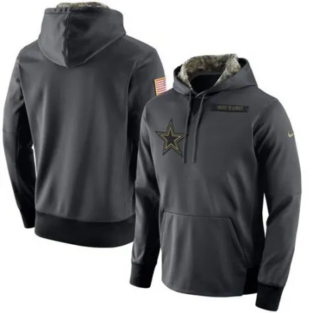 Men's Dallas Cowboys  Anthracite Salute to Service Player Performance Hoodie