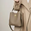 Elegant Plain Color Leather Women's Shoulder Bag
