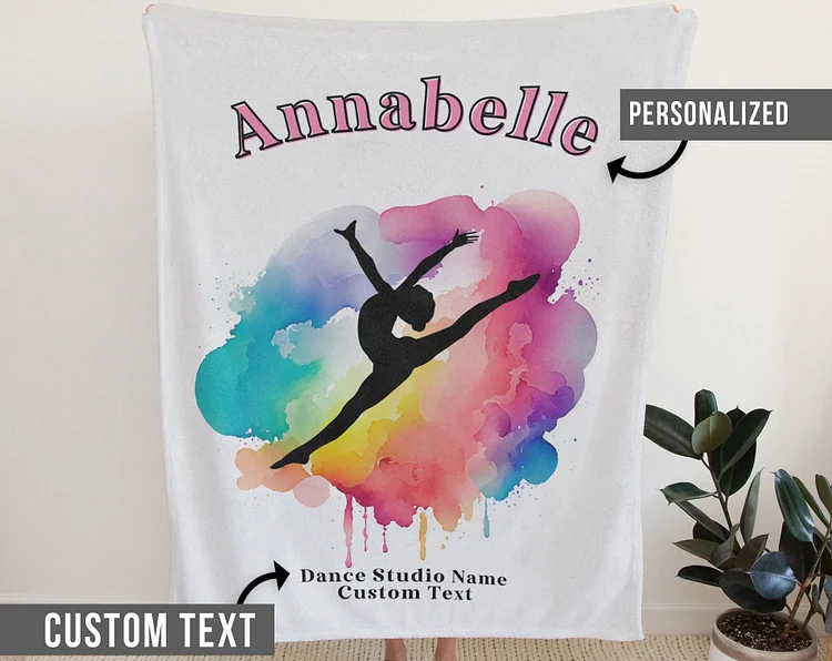 Personalized Lovely Dance Blanket for Comfort & Unique | BKKid80[personalized name blankets][custom name blankets]