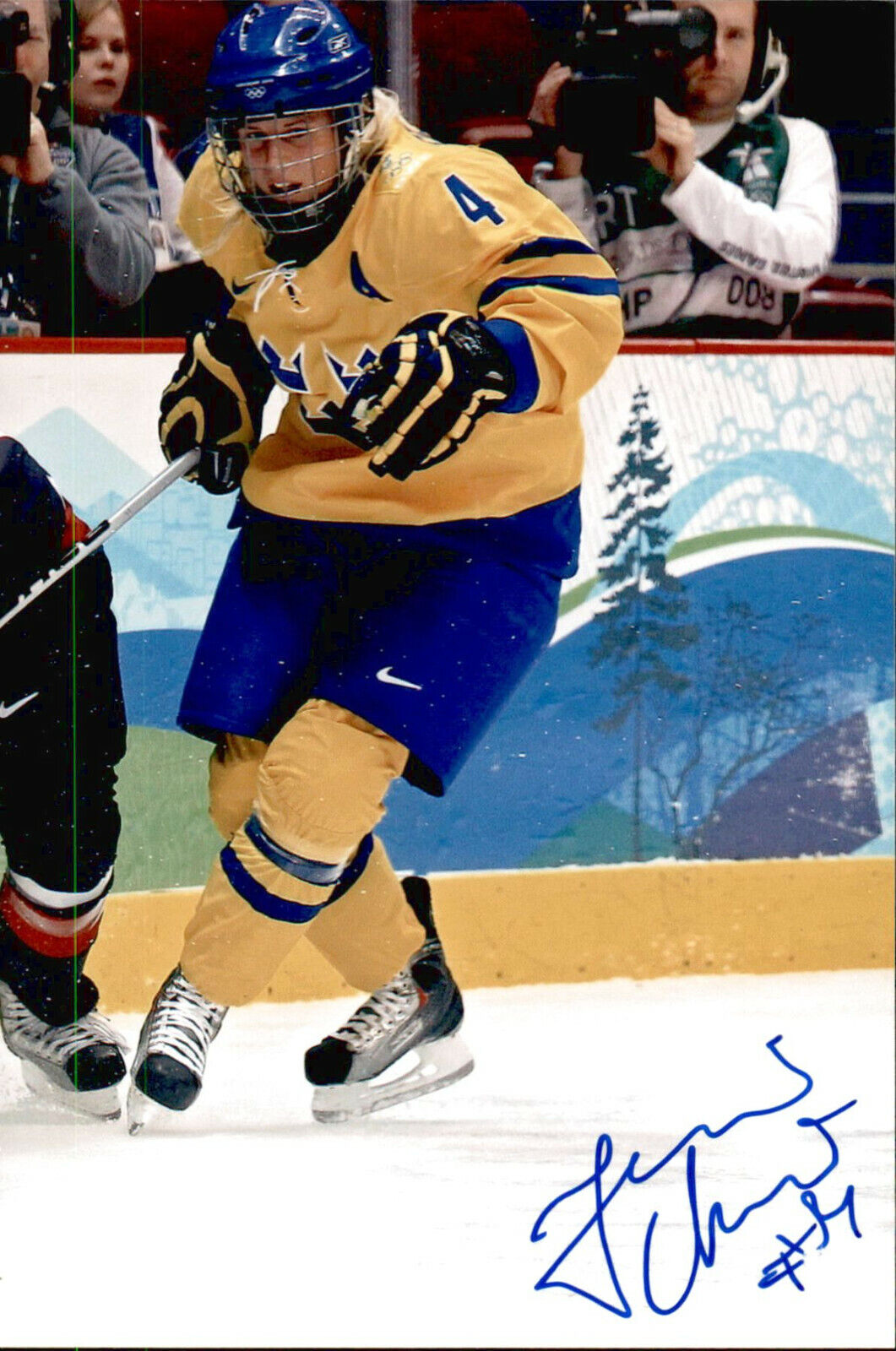 Jenni Asserholt SIGNED 4x6 Photo Poster painting WOMEN'S HOCKEY / TEAM SWEDEN #4