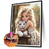 uk.everydayedeals (Limited Stock)Diamond Painting - Full Round - Sweet Cool Girl(40*50cm)