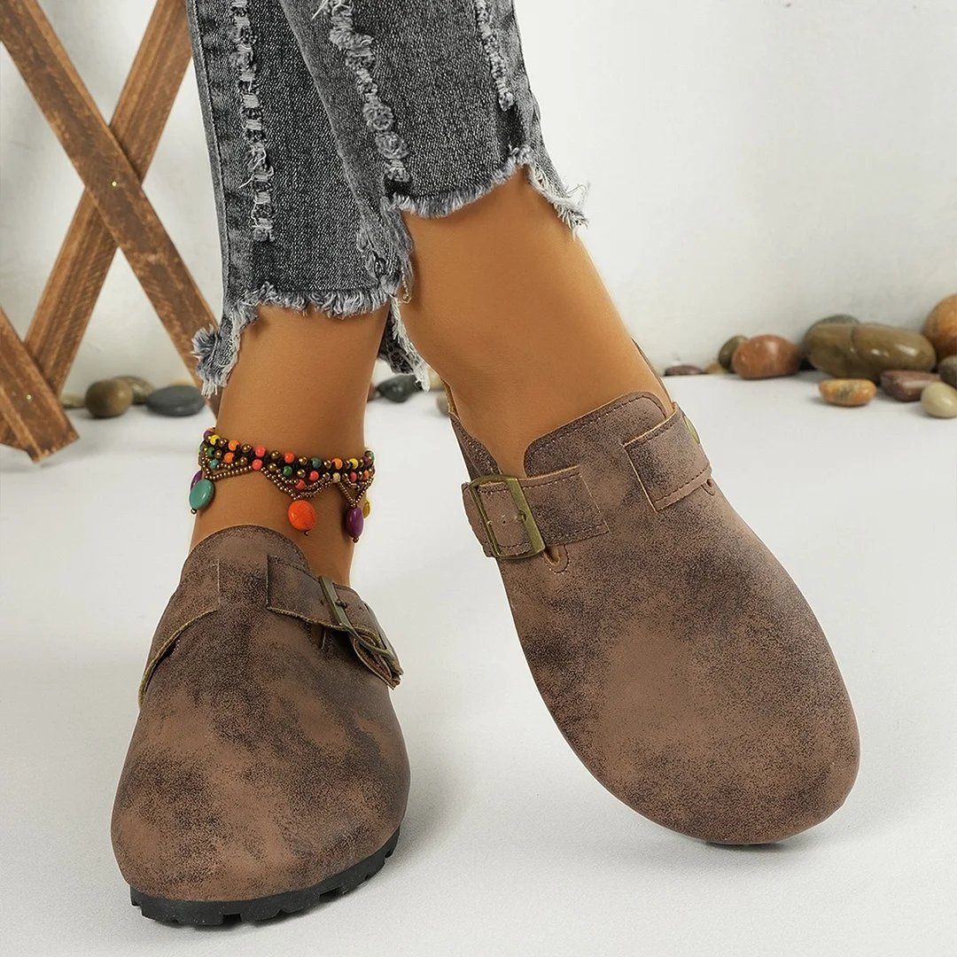 Qengg Qengg Slippers Female Lovers Cork Drag Wish Large Size Roman Shoes Casual Half Drag Lazy Shoes Tide