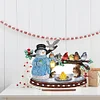 Diamond Painting Wooden Xmas Snowman Desktop Decor for Table Office Decor