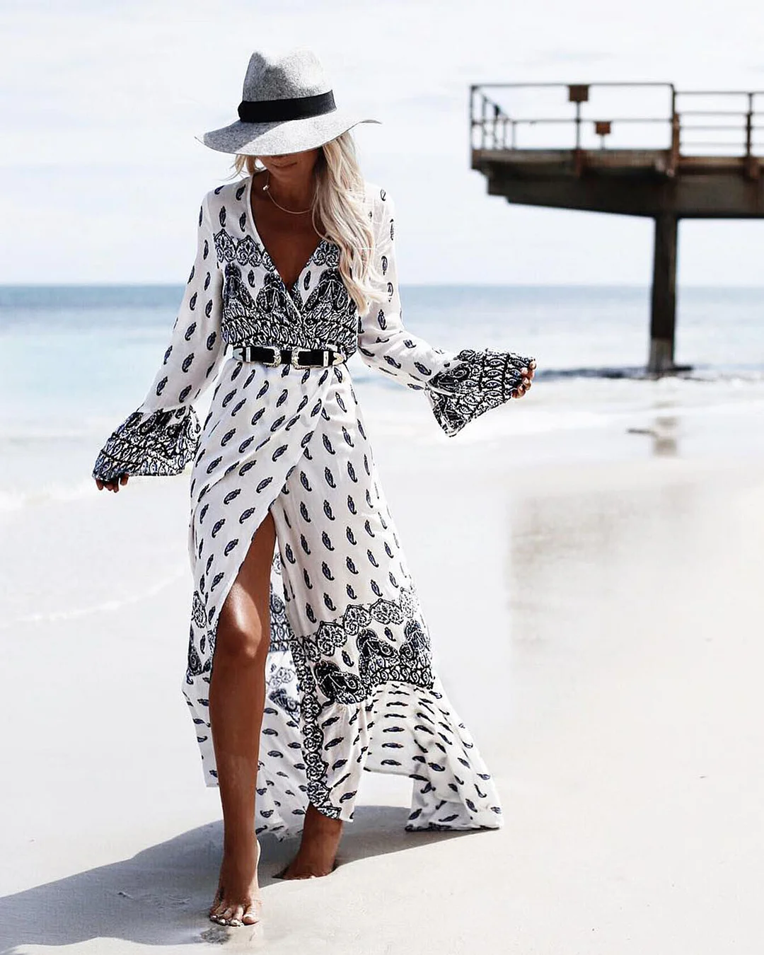 Bohemian Vacation Printed Maxi Dress  