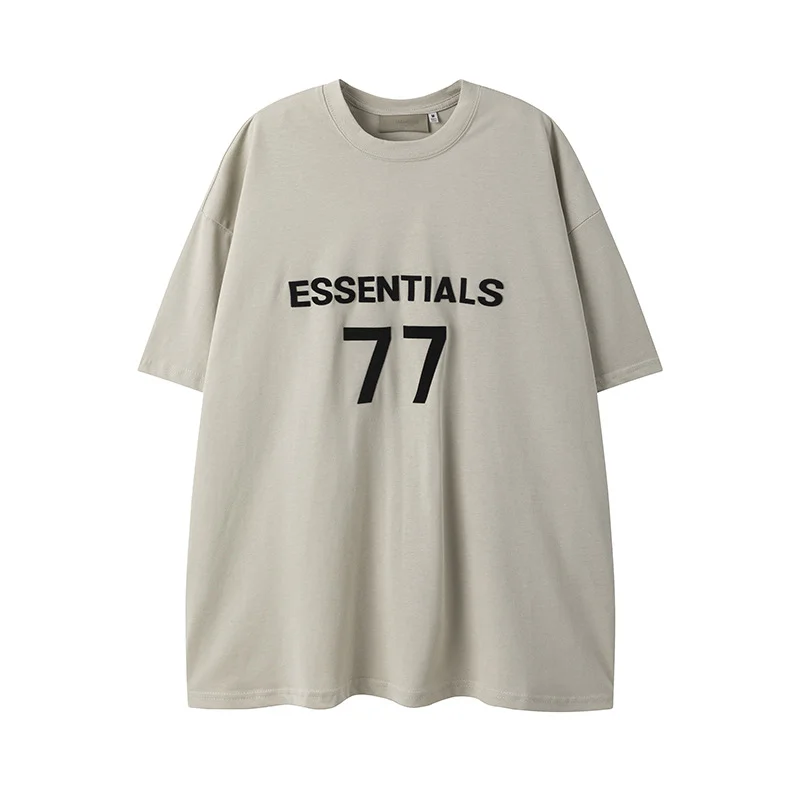 Multi-line ESSENTIALS77 American High Street Fashion Brand Couple Loose Short-sleeved T-shirt Men's Summer