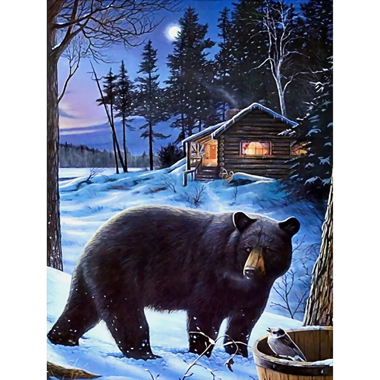 Bear 30X40Cm(Canvas) Full Round Drill Diamond Painting gbfke