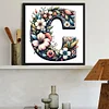 Diamond Painting-DIY Full Round Flowery Letter