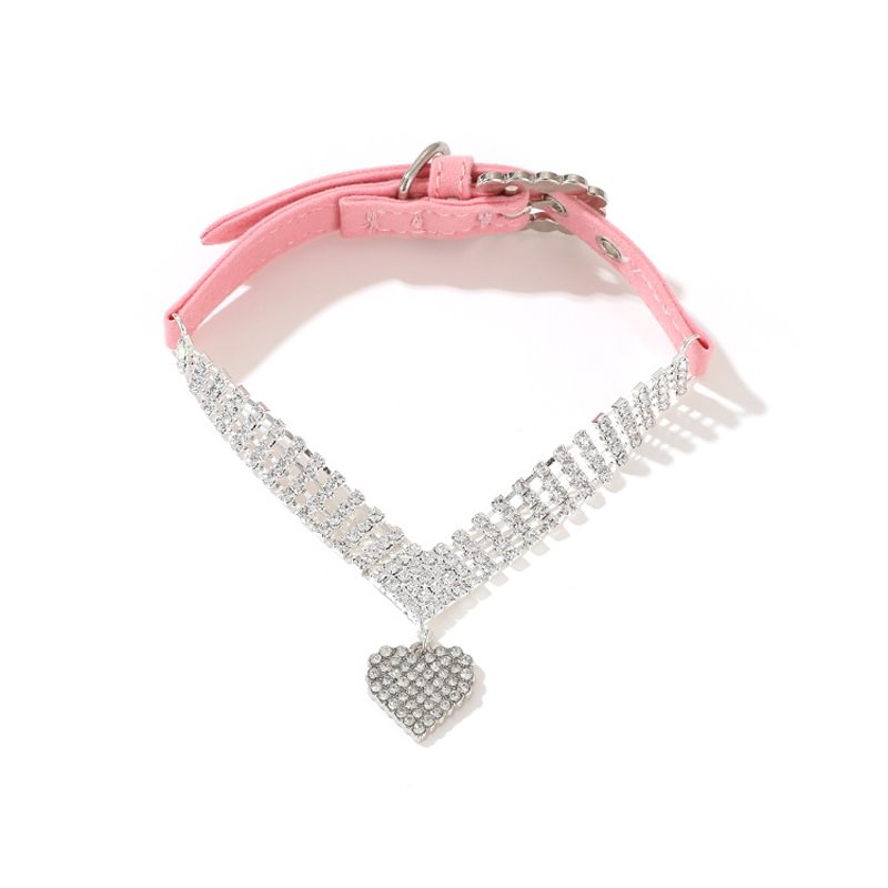 Rhinestone Adjustable Collar for Pet Puppy Accessories-VESSFUL