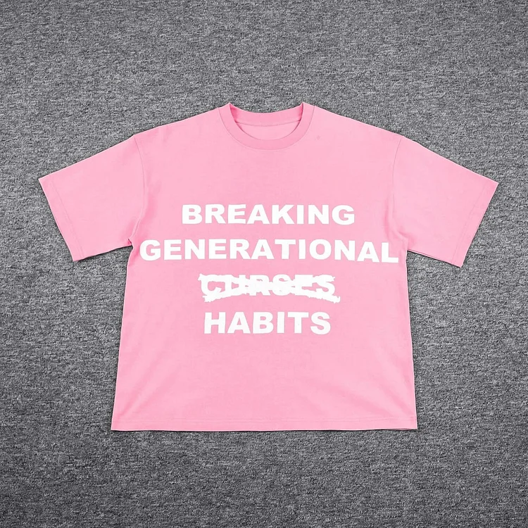 Personalized Breaking Generational Curses Habits Graphic Short Sleeve T-Shirt