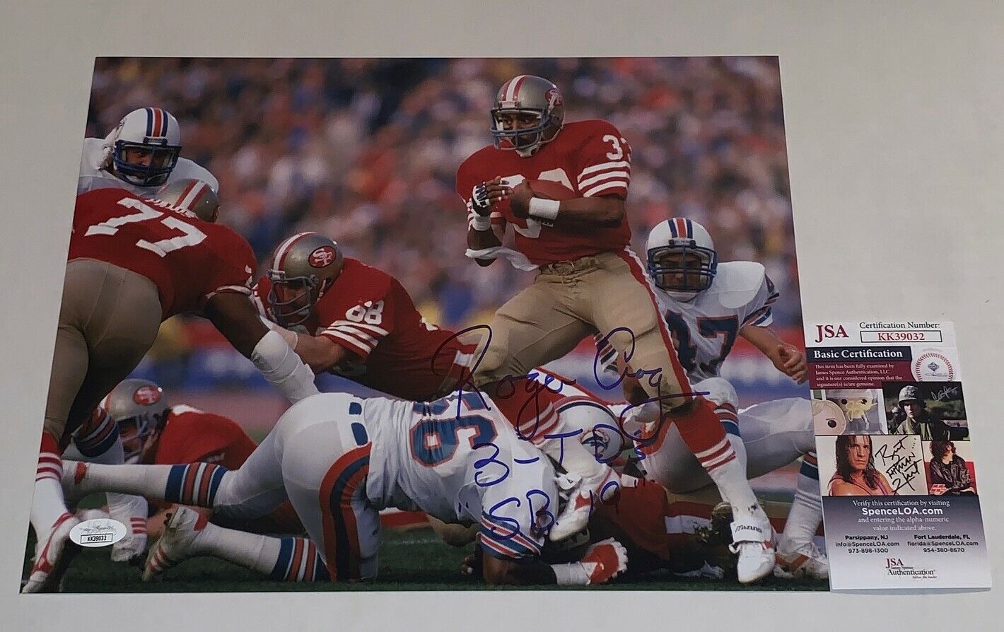 Roger Craig signed San Francisco 49ers 11x14 Photo Poster painting autographed W/ Inscr. 2 JSA