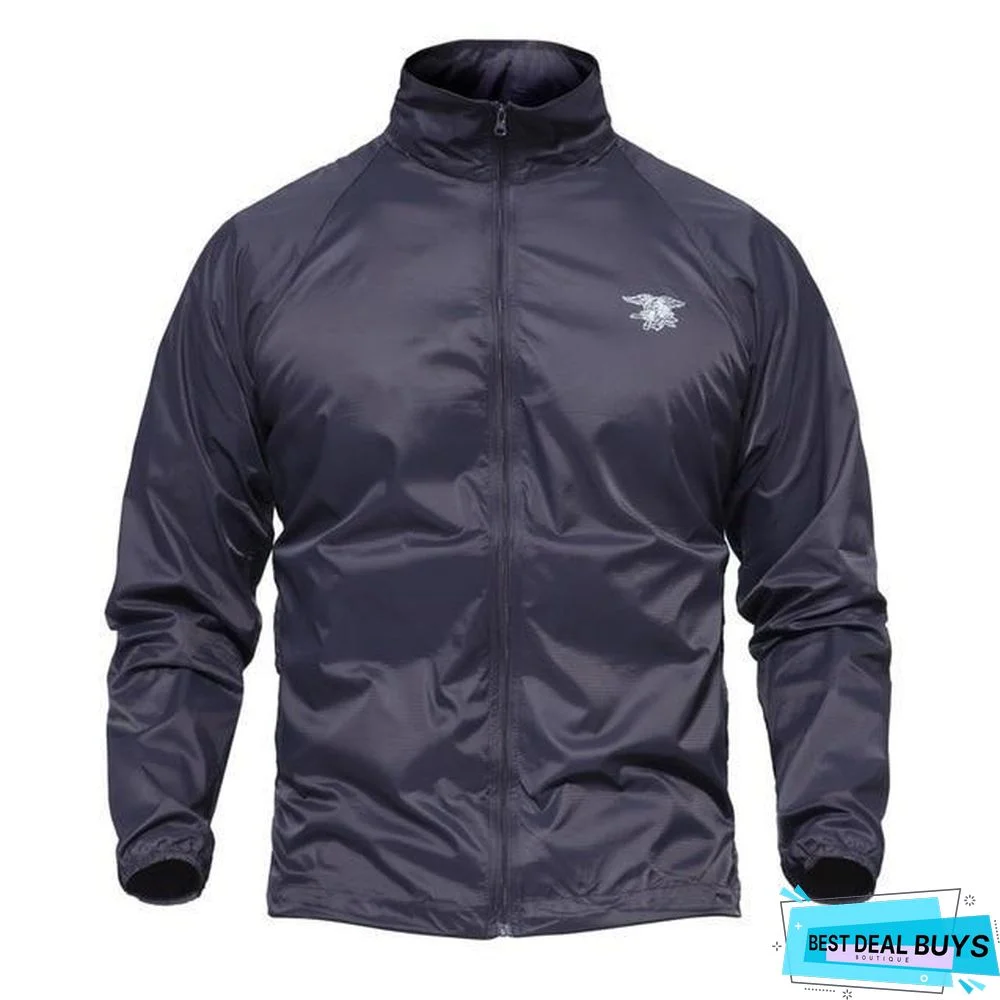 Men Lightweight Military Skin Windbreaker Waterproof Tactical Raincoats Windproof Army Outerwear Jackets