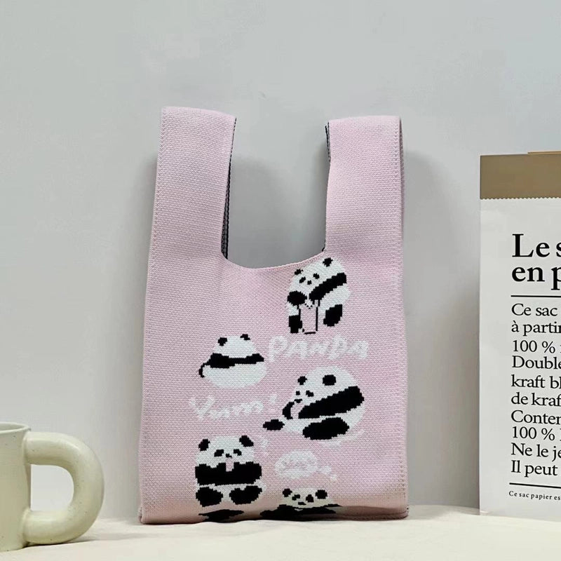 Gift Packaging Handbag Casual Knitted Handbag Woven Bag Multi-pattern Style Knitted Bag For Women