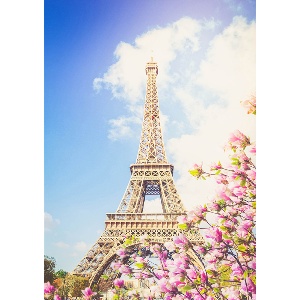 

30*40CM - Round Drill Diamond Painting - Spring Eiffel Tower, 501 Original