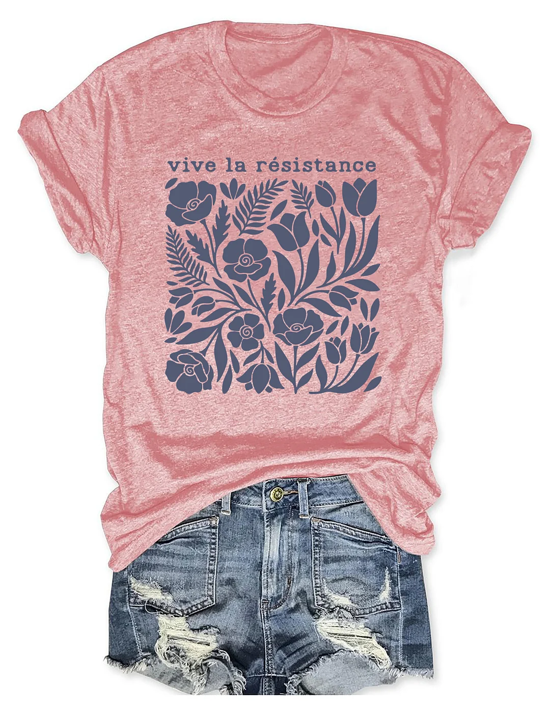 Vive La Resistance Floral T-shirt