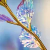 Cadeau color&eacute; de fleur de cristal de rose de galaxie pour la f&ecirc;te des m&egrave;res- pour la f&ecirc;te des m&egrave;res