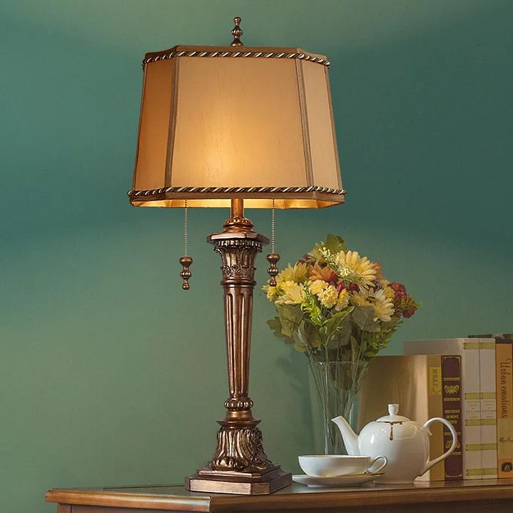 Rustic Farmhouse Brass Table Lamp - Appledas