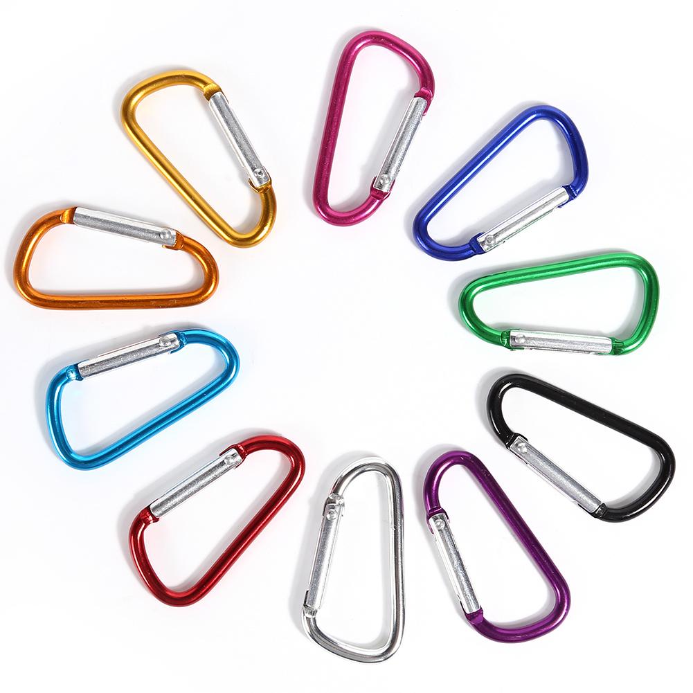 

10pcs Carabiner Keychain Clip Outdoor Climbing Keyring Hook Buckle (Random, 501 Original