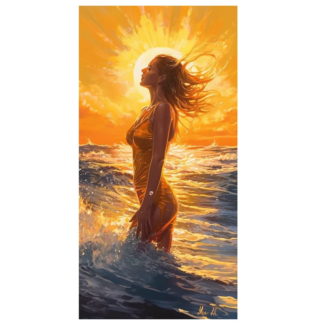 Full Round Diamond Painting - Sun Girl(40*70cm)