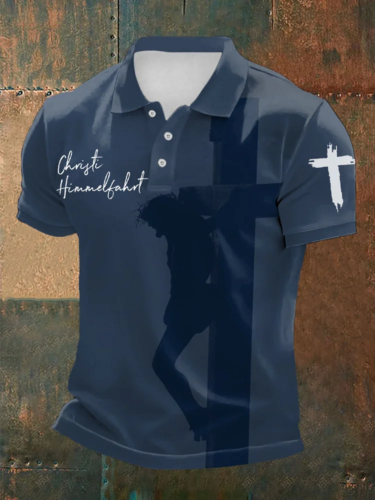 Kurzarm-Hemd und Shorts-Shirt für Herren Christi Himmelfahrt