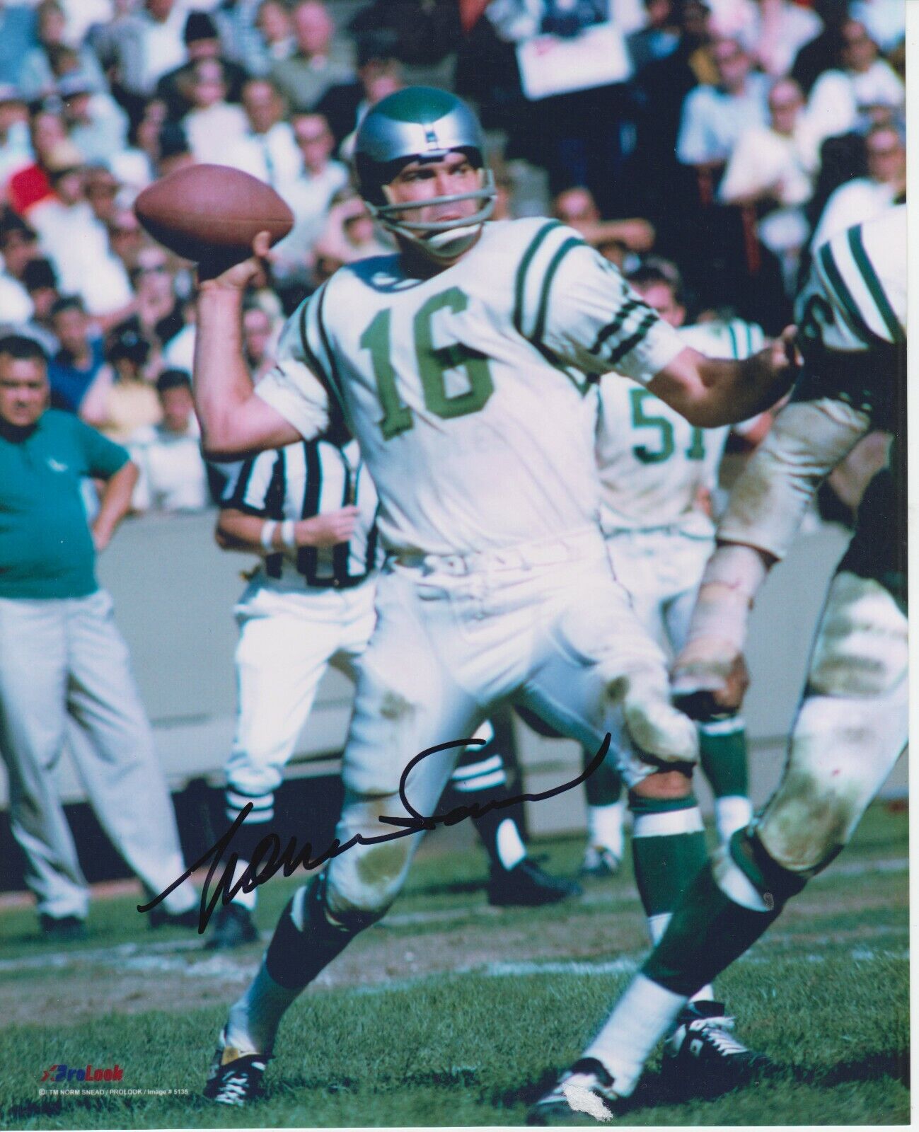 Norm Snead #0 8x10 Signed Photo Poster painting w/ COA Philadelphia Eagles -