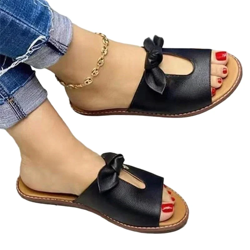 Fashion Women Sandals Shoes Open Toe Sandals Women Butterfly-Knot Women'S Shoes Soft Shoes For Women Slip On Shoes Woman Slipper