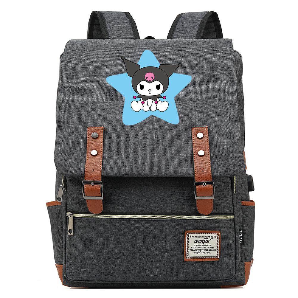 Mayoulove Kuromi Backpack Lightweight Design for School and Outdoor Adventures-Mayoulove