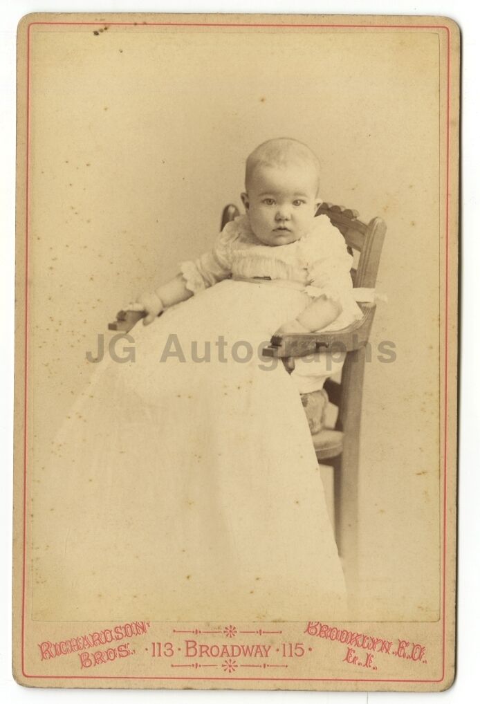 19th Century Children - Original 19th Century Cabinet Card Photo Poster painting - Brooklyn, NY