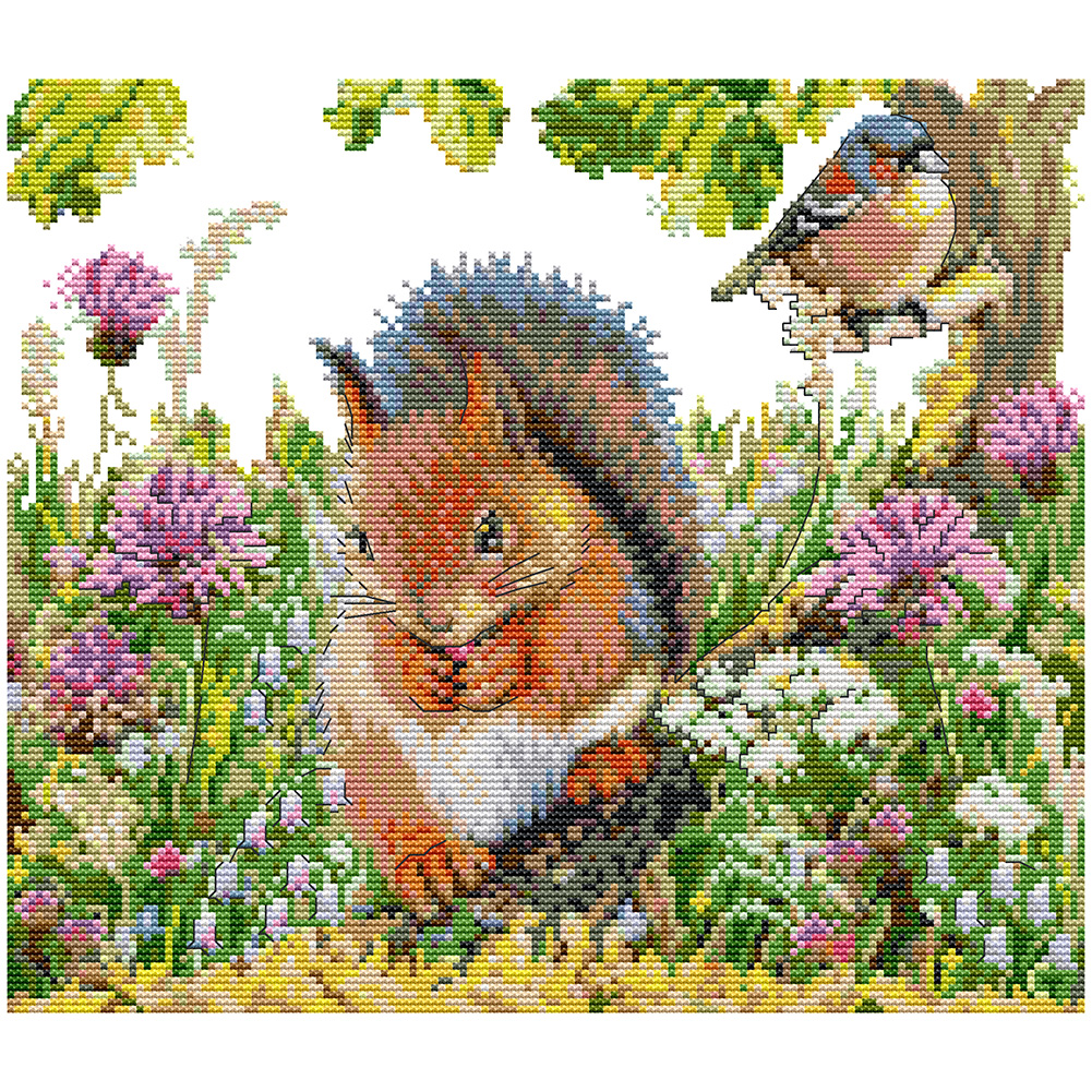 

35*31CM - 14CT Stamped Cross Stitch-Animal Series, 501 Original