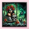Skull-11CT Stamped Cross Stitch 40*40cm