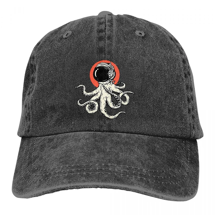 Multicolor Hat Peaked Womens Cap Astronaut Octopus Personalized Visor Protection Hats
