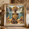 Lakeside Black Beauty Special Shaped 5D DIY Partial Drill Diamond Art Kit 30x30cm Diamonds Dots Gem Art Kits for Adults Home Decor
