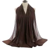 Plain Color Soft Chiffon Long Gauze Shawl Women Hijab