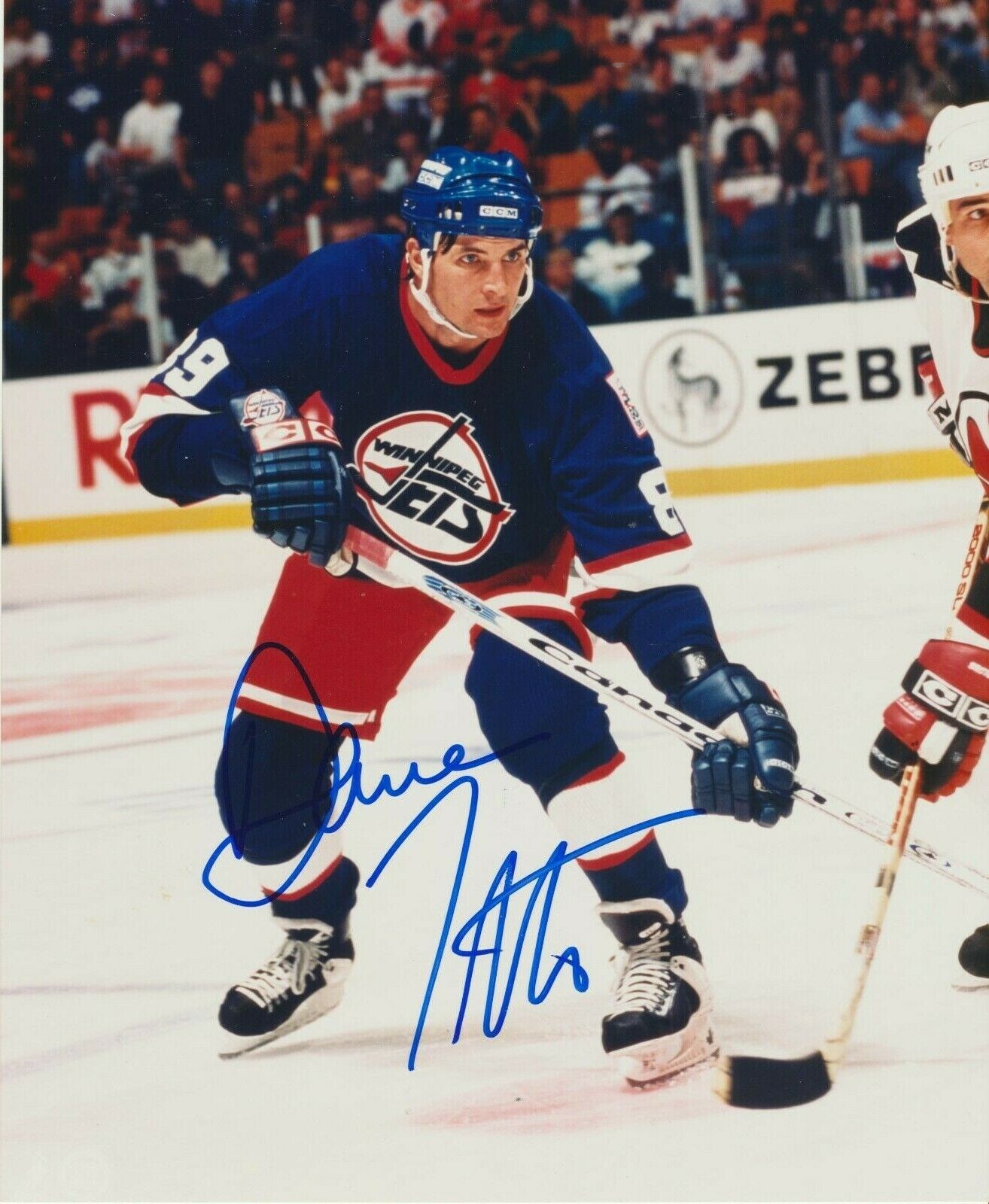 Darren Turcotte Autographed 8x10 Winnipeg JetsB803