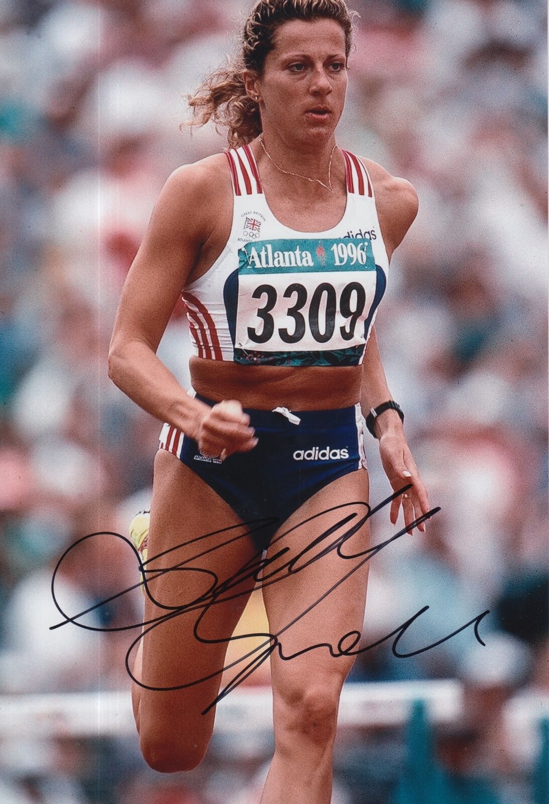 Sally Gunnell Hand Signed 12x8 Olympics 12x8 Photo Poster painting Great Britain 1.