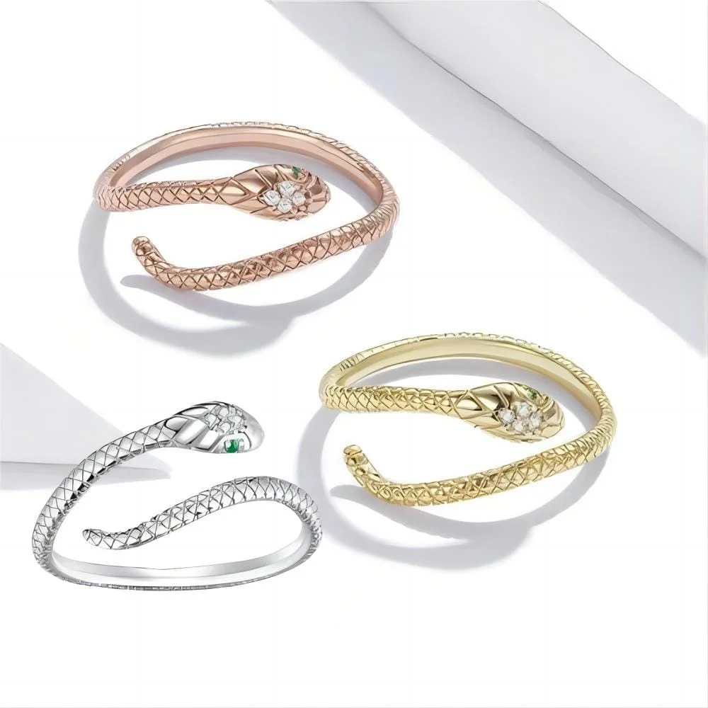 Elegant Adjustable Snake Ring
