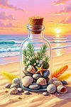 Luxury AB Velvet Diamond Painting Kit - Bottle in the Sea