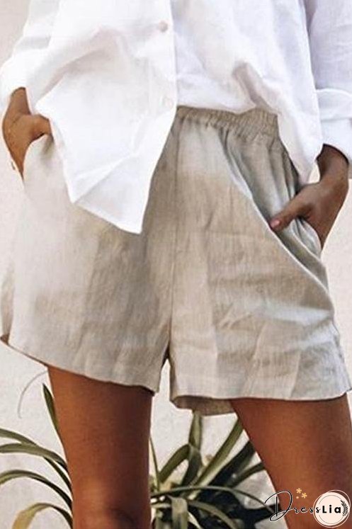 Solid Pockets Shorts