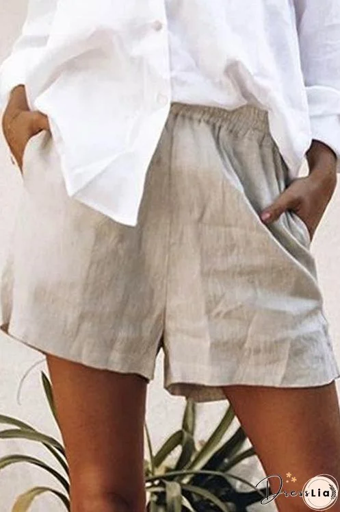 Solid Pockets Shorts