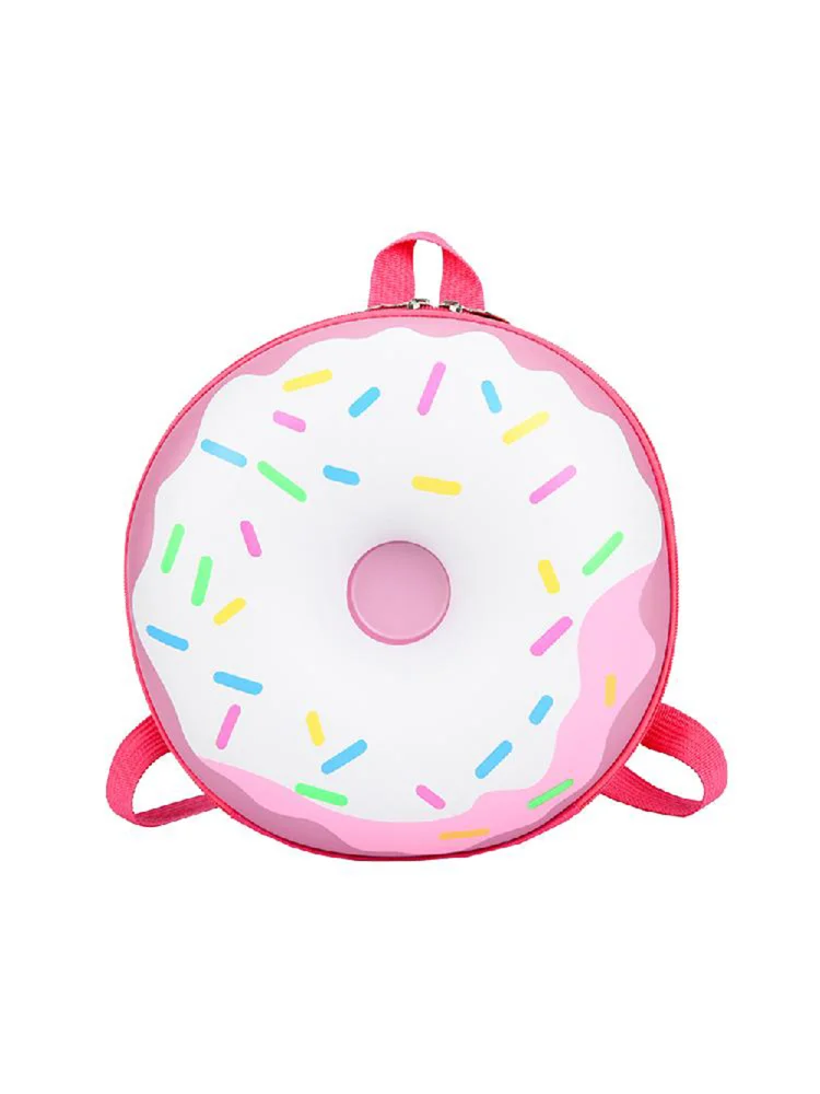 Children Backpack Cute Candy Donut Kindergarten Casual Schoolbag (Pink)